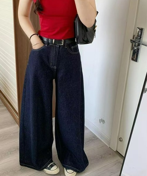 REBALANCE(リバランス)の「ワイドデニムパンツ(デニムパンツ・レディース・A・SMALL/LARGE/MEDIUM)」の5枚目の写真