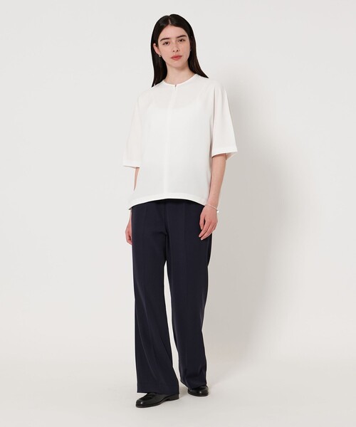 UNITED ARROWS & SONS by DAISUKE OBANA(ユナイテッドアローズアンドサンズバイダイスケオバナ)の「<D.O UNITED ARROWS BY DAISUKE OBANA for WOMEN> Ⅱ+ ZIP CREW TEE/Tシャツ(Tシャツ/カットソー・レディース・モカ/ネイビー/グレー系/ホワイト/ブラック・M/S)」の10枚目の写真