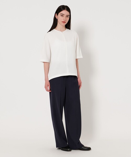 UNITED ARROWS & SONS by DAISUKE OBANA(ユナイテッドアローズアンドサンズバイダイスケオバナ)の「<D.O UNITED ARROWS BY DAISUKE OBANA for WOMEN> Ⅱ+ ZIP CREW TEE/Tシャツ(Tシャツ/カットソー・レディース・モカ/ネイビー/グレー系/ホワイト/ブラック・M/S)」の11枚目の写真
