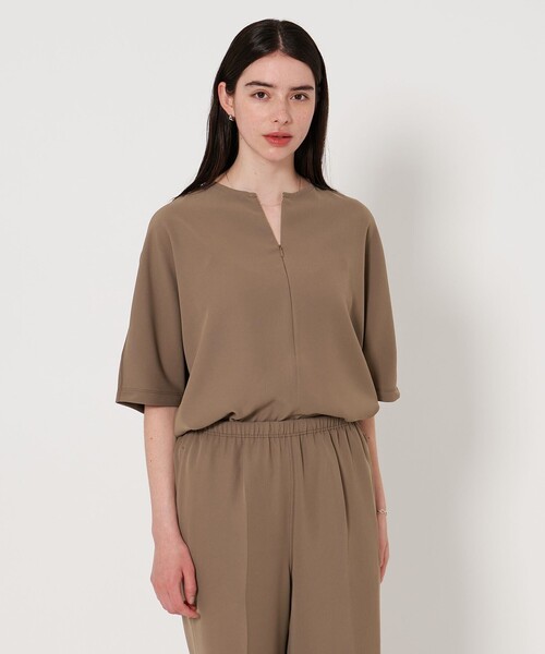 UNITED ARROWS & SONS by DAISUKE OBANA(ユナイテッドアローズアンドサンズバイダイスケオバナ)の「<D.O UNITED ARROWS BY DAISUKE OBANA for WOMEN> Ⅱ+ ZIP CREW TEE/Tシャツ(Tシャツ/カットソー・レディース・モカ/ネイビー/グレー系/ホワイト/ブラック・M/S)」の15枚目の写真