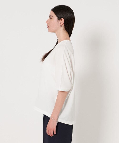 UNITED ARROWS & SONS by DAISUKE OBANA(ユナイテッドアローズアンドサンズバイダイスケオバナ)の「<D.O UNITED ARROWS BY DAISUKE OBANA for WOMEN> Ⅱ+ ZIP CREW TEE/Tシャツ(Tシャツ/カットソー・レディース・モカ/ネイビー/グレー系/ホワイト/ブラック・M/S)」の19枚目の写真