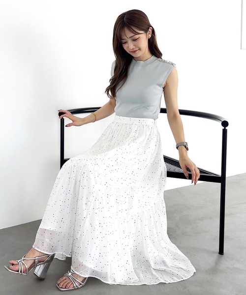 NOELA(ノエラ)の「ギャザー切り替えスカート(スカート・レディース・ベージュ/その他1/グリーン・フリー)」の1枚目の写真