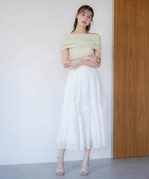 NOELA(ノエラ)の「ギャザー切り替えスカート(スカート・レディース・ベージュ/その他1/グリーン・フリー)」の16枚目の写真