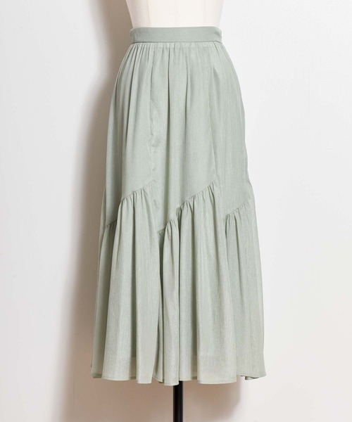 NOELA(ノエラ)の「ギャザー切り替えスカート(スカート・レディース・ベージュ/その他1/グリーン・フリー)」の9枚目の写真