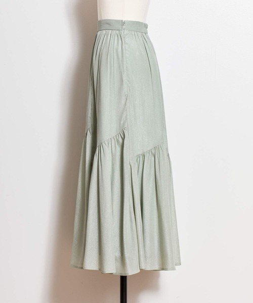 NOELA(ノエラ)の「ギャザー切り替えスカート(スカート・レディース・ベージュ/その他1/グリーン・フリー)」の8枚目の写真