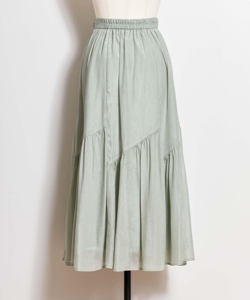 NOELA(ノエラ)の「ギャザー切り替えスカート(スカート・レディース・ベージュ/その他1/グリーン・フリー)」の7枚目の写真