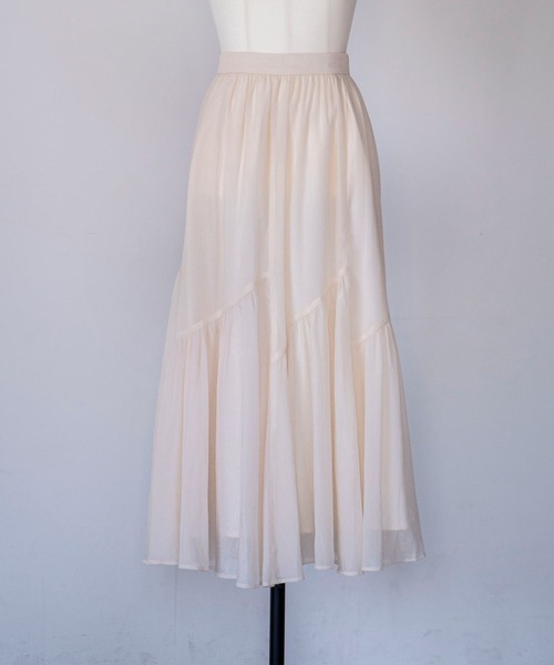 NOELA(ノエラ)の「ギャザー切り替えスカート(スカート・レディース・ベージュ/その他1/グリーン・フリー)」の5枚目の写真