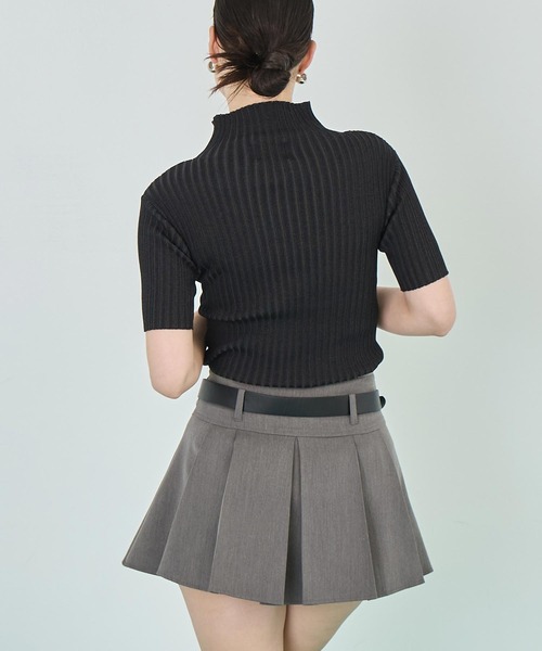 ANAP（アナップ）の「リブニットモックネックトップス（ニット/セーター・レディース・ブラック/グレー・FREE）」の5枚目の写真