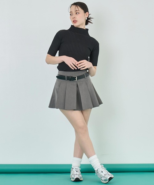 ANAP（アナップ）の「リブニットモックネックトップス（ニット/セーター・レディース・ブラック/グレー・FREE）」の7枚目の写真