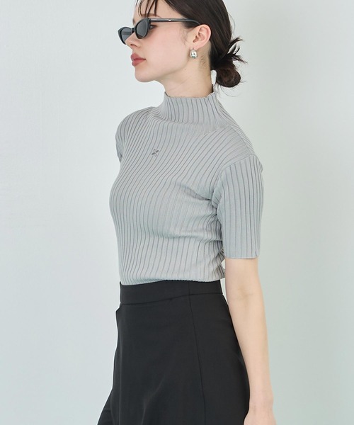 ANAP（アナップ）の「リブニットモックネックトップス（ニット/セーター・レディース・ブラック/グレー・FREE）」の9枚目の写真