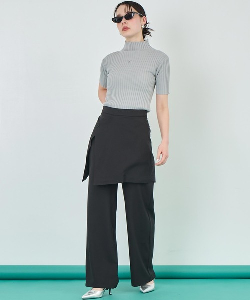 ANAP（アナップ）の「リブニットモックネックトップス（ニット/セーター・レディース・ブラック/グレー・FREE）」の10枚目の写真