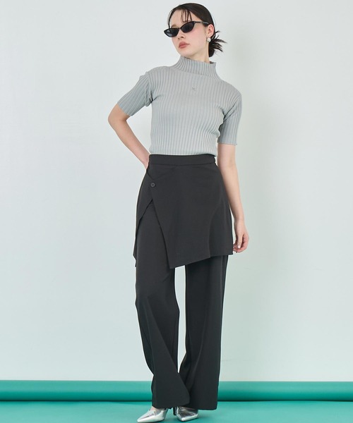 ANAP（アナップ）の「リブニットモックネックトップス（ニット/セーター・レディース・ブラック/グレー・FREE）」の11枚目の写真