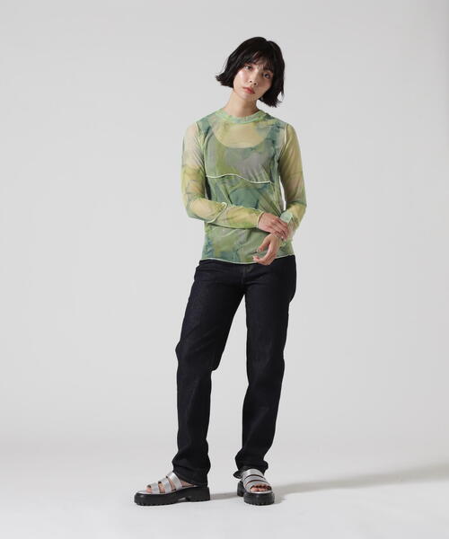 CASANE（カサネ）別注マーブルペイントロングスリーブカットソー CASANE（カサネ）別注マーブルペイントロングスリーブカットソー