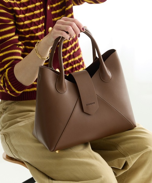 HASHIBAMI(ハシバミ)の「【HASHIBAMI】フェズ ハンドバッグ(ショルダーバッグ・レディース・ブラック/ダークブラウン/ベージュ・FREE)」の4枚目の写真