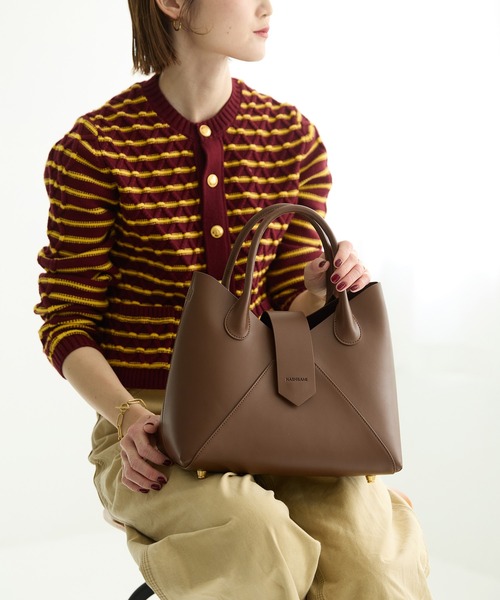 HASHIBAMI(ハシバミ)の「【HASHIBAMI】フェズ ハンドバッグ(ショルダーバッグ・レディース・ブラック/ダークブラウン/ベージュ・FREE)」の5枚目の写真