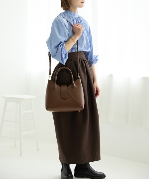 HASHIBAMI(ハシバミ)の「【HASHIBAMI】フェズ ハンドバッグ(ショルダーバッグ・レディース・ブラック/ダークブラウン/ベージュ・FREE)」の10枚目の写真