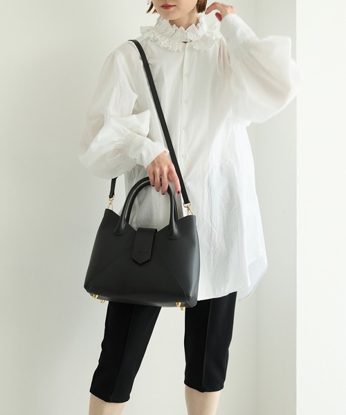 HASHIBAMI(ハシバミ)の「【HASHIBAMI】フェズ ハンドバッグ(ショルダーバッグ・レディース・ブラック/ダークブラウン/ベージュ・FREE)」の12枚目の写真