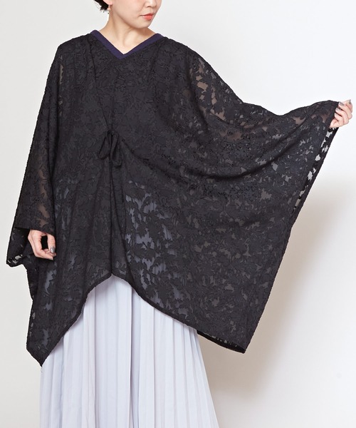 カヤ（カヤ）の「【カヤ】透かし花トップス（その他トップス・レディース・キナリ/スミクロ/ライトブルー・FREE）」の22枚目の写真