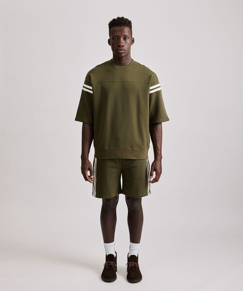 Saturdays NYC（サタデーズ ニューヨークシティ ）の「Striped Varsity 1/2 Sleeve Sweat（スウェット・メンズ・ダークグリーン/ブラック/ワイン・M/S/XL/L）」の14枚目の写真