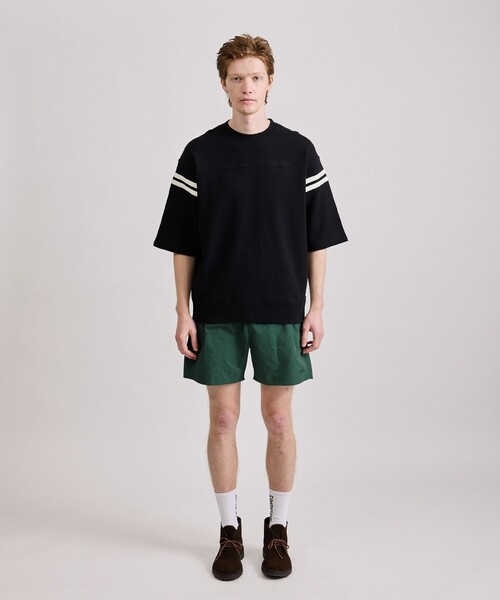 Saturdays NYC（サタデーズ ニューヨークシティ ）の「Striped Varsity 1/2 Sleeve Sweat（スウェット・メンズ・ダークグリーン/ブラック/ワイン・M/S/XL/L）」の20枚目の写真