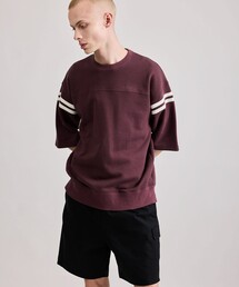 Saturdays NYC | Striped Varsity 1/2 Sleeve Sweat(スウェット)