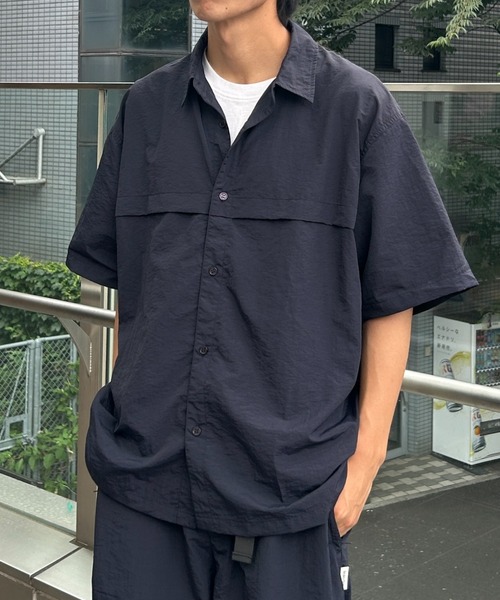 BROKEN BASE(ブロークンベース)の「4-Way Shirt SS(シャツ/ブラウス・メンズ・ネイビー/ブラック・MEDIUM/LARGE)」の2枚目の写真