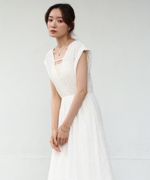 Bab（バブ）の「【選べる】【低身長向けサイズあり】前後2WAYウェーブ柄シュシュ付ワンピース・オールインワン（つなぎ/オールインワン・レディース・ブラウン/A/C/B/アイボリー/ブラック・S/M）」の21枚目の写真