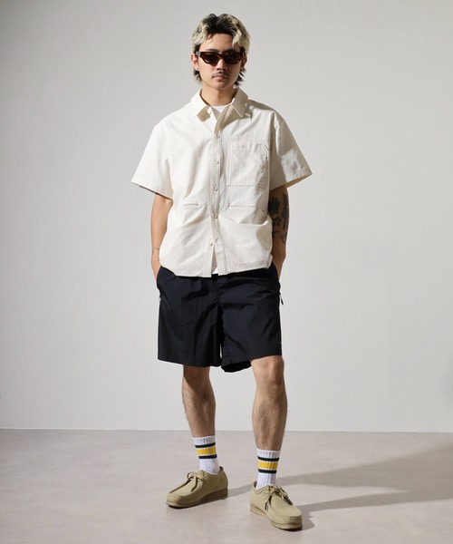 [24SS]ノルディ★Zipper Point Woven Half Pants★ハーフ パンツ セール】ジッパーポイントウーブンハーフパンツ（その他パンツ