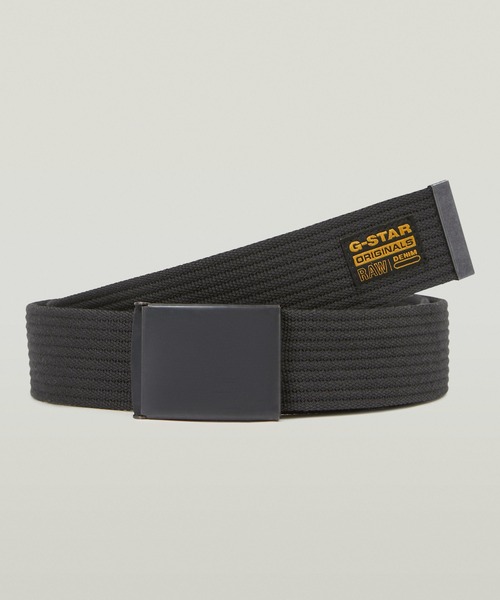 G-STAR（ジースター）の「Webbing Belt/ミリタリーウェビングベルト/GIベルト/ガチャベルト（ベルト・メンズ・ダークグレー/グレー系その他/ブラック・ONE SIZE）」の2枚目の写真