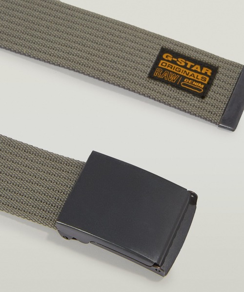 G-STAR（ジースター）の「Webbing Belt/ミリタリーウェビングベルト/GIベルト/ガチャベルト（ベルト・メンズ・ダークグレー/グレー系その他/ブラック・ONE SIZE）」の4枚目の写真