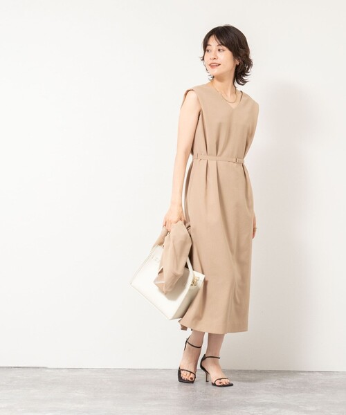 NOLLEY’S（ノーリーズ）の「ウォッシャブルエコボイル2WAYワンピース（ワンピース・レディース・キャメル/ネイビー・36/38）」の6枚目の写真