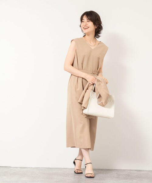 NOLLEY’S（ノーリーズ）の「ウォッシャブルエコボイル2WAYワンピース（ワンピース・レディース・キャメル/ネイビー・36/38）」の8枚目の写真