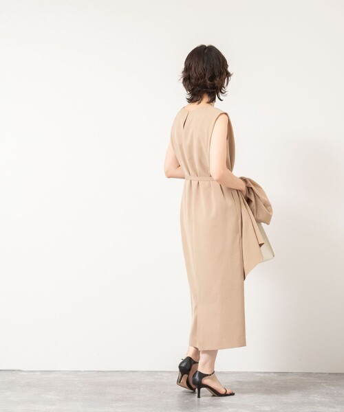NOLLEY’S（ノーリーズ）の「ウォッシャブルエコボイル2WAYワンピース（ワンピース・レディース・キャメル/ネイビー・36/38）」の9枚目の写真