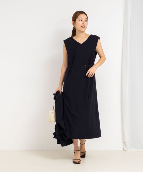 NOLLEY’S（ノーリーズ）の「ウォッシャブルエコボイル2WAYワンピース（ワンピース・レディース・キャメル/ネイビー・36/38）」の13枚目の写真