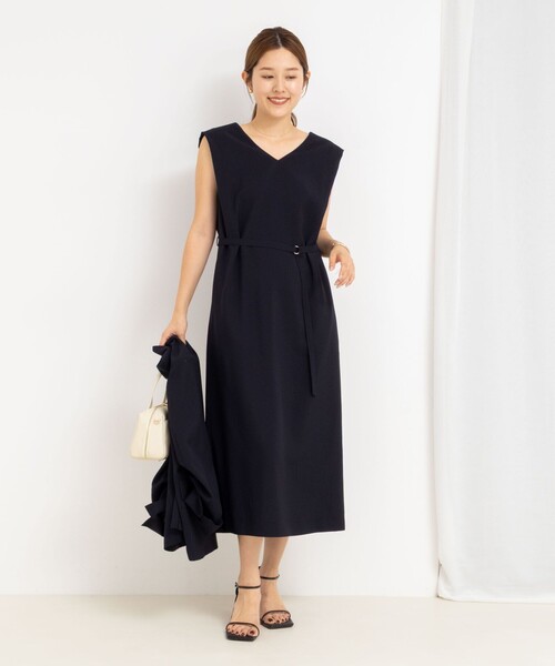 NOLLEY’S（ノーリーズ）の「ウォッシャブルエコボイル2WAYワンピース（ワンピース・レディース・キャメル/ネイビー・36/38）」の14枚目の写真