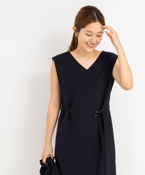 NOLLEY’S（ノーリーズ）の「ウォッシャブルエコボイル2WAYワンピース（ワンピース・レディース・キャメル/ネイビー・36/38）」の16枚目の写真