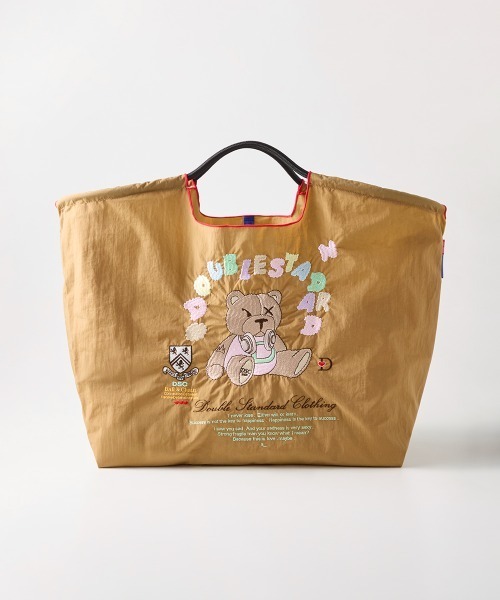 DOUBLE STANDARD CLOTHING(ダブルスタンダードクロージング)の「Ball&Chain / グリービーベア ショッピングバッグ(エコバッグ/サブバッグ・レディース・ブラック/オリーブ・FREE)」の2枚目の写真