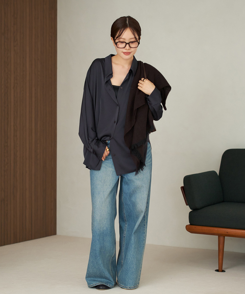 dull satin dolman ブラウス（シャツ/ブラウス）｜Plage