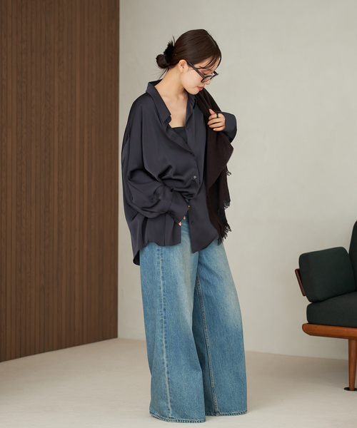 dull satin dolman ブラウス plage25AW dull satin dolman ブラウス（シャツ/ブラウス）｜Plage