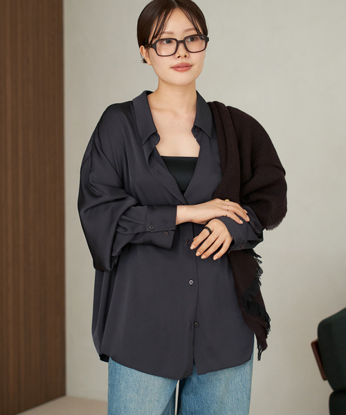 dull satin dolman ブラウス（シャツ/ブラウス）｜Plage