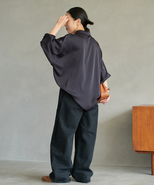 dull satin dolman ブラウス plage25AW dull satin dolman ブラウス（シャツ/ブラウス）｜Plage