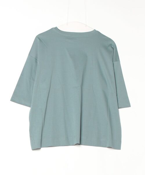 BRODIAEA(ブローディア)の「BRODIAEA ロゴプリント5分袖Tシャツ(Tシャツ/カットソー・レディース・サックスブルー/ピンク/ベージュ/ネイビー・40)」の9枚目の写真