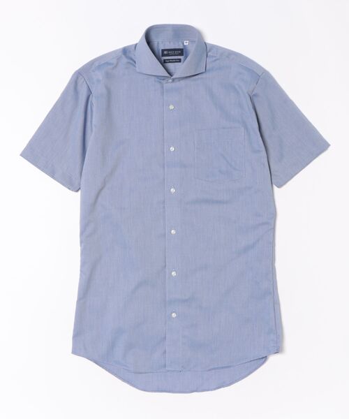 TOKYO SHIRTS(トウキョウシャツ)の「【超形態安定】形態安定ノンアイロン ホリゾンタルワイド 半袖ビジネスワイシャツ(ビジネスシャツ・メンズ・ブルー・首回り43cm/首回り41cm/首回り39cm/首回り42cm/首回り37cm)」の6枚目の写真