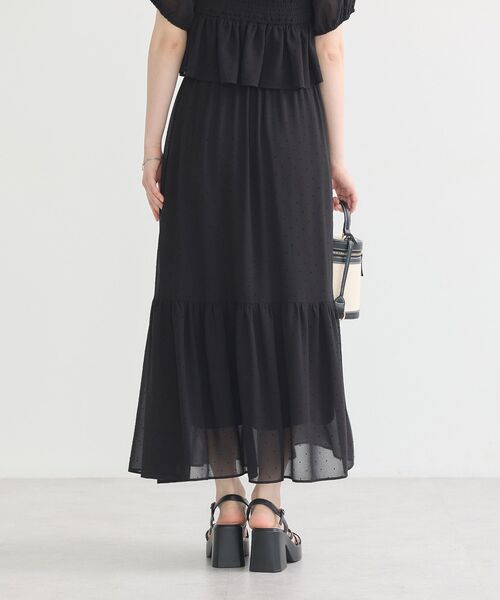 セール】SET2点フロッキードットブラウス+スカート(シャツ/ブラウス セール】SET2点フロッキードットブラウス+スカート(シャツ/ブラウス