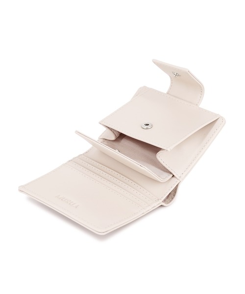 MURUA（ムルーア）の「MURUA(ムルーア)二つ折り財布 MR-W1373 スタッズ（財布・レディース・ワイン/ブラック/ベージュ・FREE）」の13枚目の写真