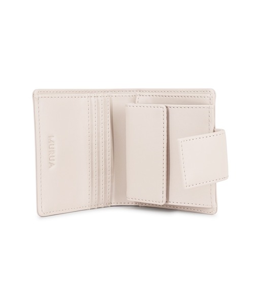 MURUA（ムルーア）の「MURUA(ムルーア)二つ折り財布 MR-W1373 スタッズ（財布・レディース・ワイン/ブラック/ベージュ・FREE）」の14枚目の写真