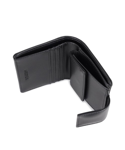 MURUA（ムルーア）の「MURUA(ムルーア)二つ折り財布 MR-W1373 スタッズ（財布・レディース・ワイン/ブラック/ベージュ・FREE）」の9枚目の写真