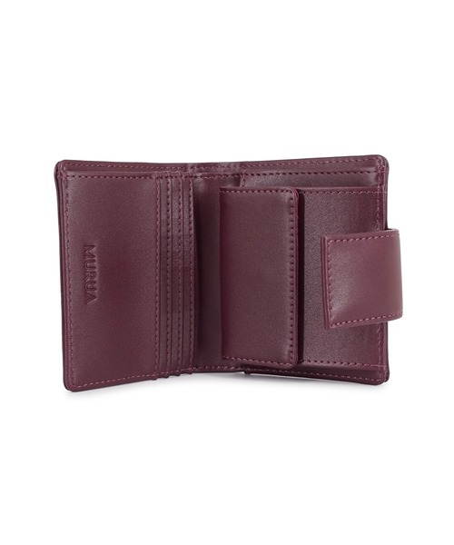 MURUA（ムルーア）の「MURUA(ムルーア)二つ折り財布 MR-W1373 スタッズ（財布・レディース・ワイン/ブラック/ベージュ・FREE）」の20枚目の写真