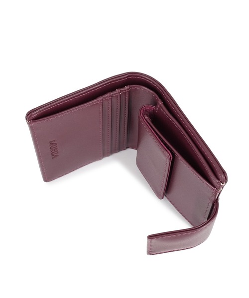 MURUA（ムルーア）の「MURUA(ムルーア)二つ折り財布 MR-W1373 スタッズ（財布・レディース・ワイン/ブラック/ベージュ・FREE）」の21枚目の写真