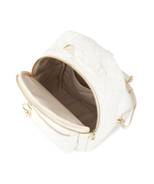 PAUL & JOE ACCESSOIRES(ポールアンドジョーアクセソワ)の「PAUL & JOE ACCESSOIRES (ポール&ジョーアクセソワ)ミニリュック PJA-B1259 キルティング(バックパック/リュック・レディース・ピンク/ブラック/アイボリー・FREE)」の7枚目の写真
